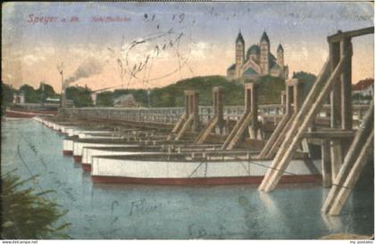 70104236 Speyer Rhein Speyer Schiffbruecke o 1919 Speyer Rhein