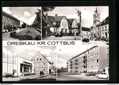 AK Drebkau, Spremberger Strasse, Bahnhof, Rathaus, Strasse der Freundschaft, Gartenstrasse