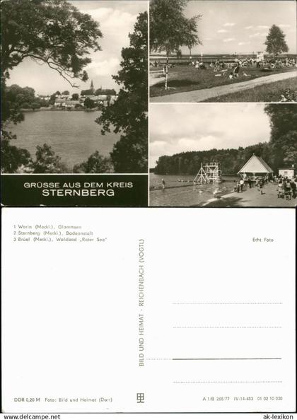 Sternberg (Mecklenburg) DDR Mehrbildkarte mit Warin, Brüel, Sternberg 1977