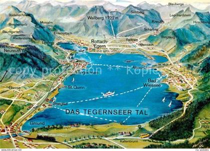 72771958 Tegernsee Panoramakarte  Tegernsee