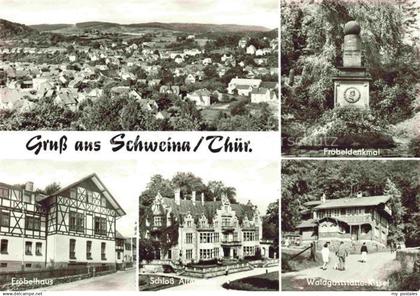 74024646 Schweina Bad Liebenstein Panorama Froebeldenkmal Froebelhaus Schloss Al