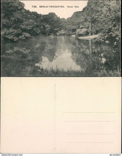 Ansichtskarte Tiergarten-Berlin Tiergarten - Neuer See 1928
