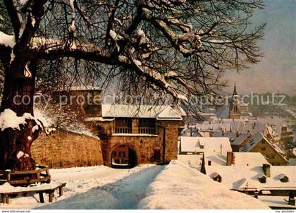 72631622 Tuebingen Blick von Schlosslinde im Winter Tuebingen