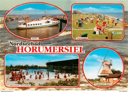 73930118 Horumersiel Wangerland Hafen Badestrand Meerwasser Wellenbad Stumpenser