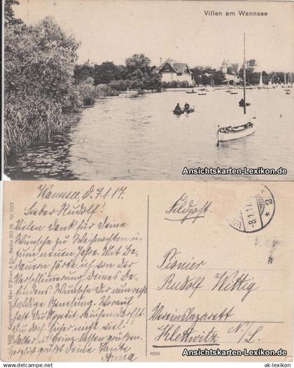 Ansichtskarte Wannsee-Berlin Villen am Wannsee 1916