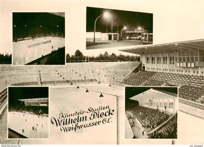 73890113 Weisswasser  Oberlausitz Kunsteis Stadion Tribuenen Teilansichten