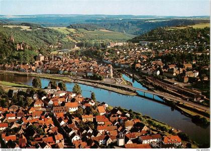 73879221 Wertheim Main Blick auf Kreuzwertheim Wertheim mit Altem Schloss und Od