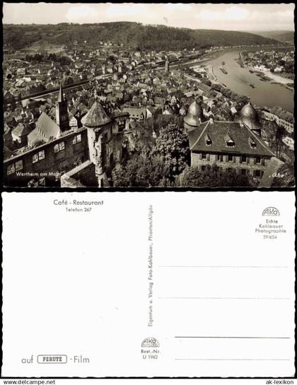 Ansichtskarte Wertheim Panorama-Ansicht Wertheim am Main 1960