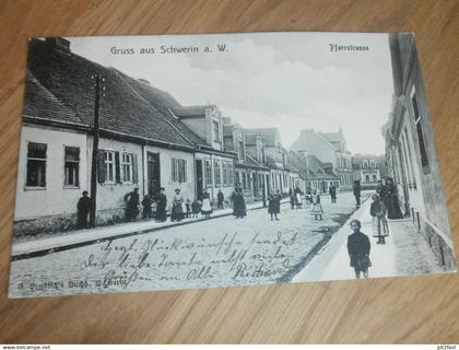 AK  - Schwerin a.d. Warthe / Lebus  , 1906 , Pfarrstrasse , Ansichtskarte , Postkarte !! Skwierzyna