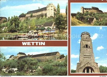 71946951 Wettin Unterburg mit Saale und Faehre