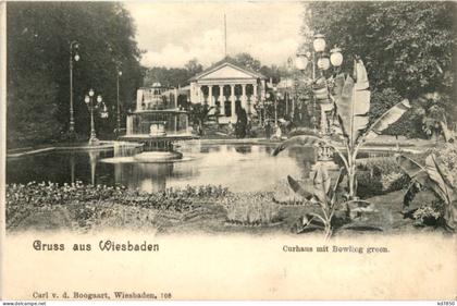 Gruss aus Wiesbaden, Kurhaus mit Bowling green