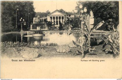 Wiesbaden, Kurhaus mit Bowling green