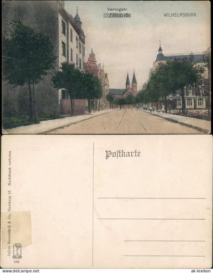 Ansichtskarte Wilhelmsburg-Hamburg Veringstrasse 1909