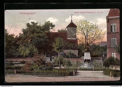 AK Berlin-Schmargendorf, Kaiser Wilhelm-Denkmal und Kirche