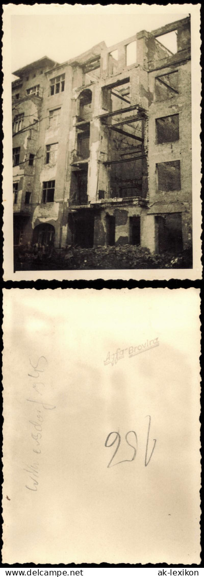 Foto Wilmersdorf-Berlin zerstörte Häuseransicht 1945 Foto