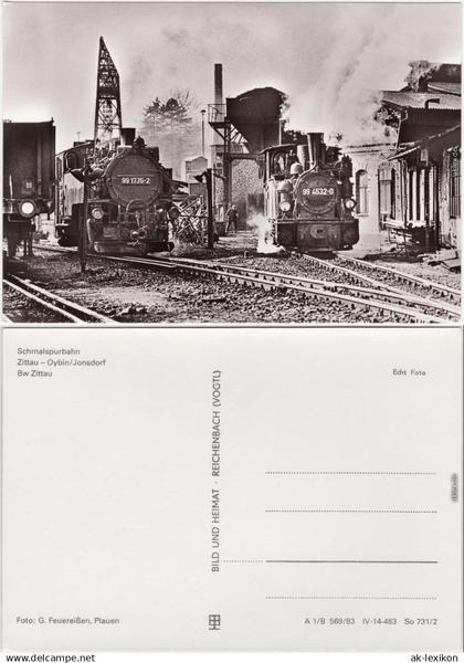 Foto Ansichtskarte Zittau Schmalspurbahn Zittau-Oybin, Bw Zittau 1983