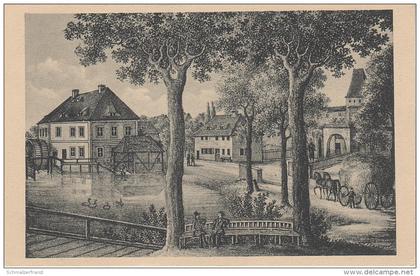 Litho Stich AK Zittau Ehemalige Wasserpforte Abgetragen 1826 Mühle Park ? bei Olbersdorf Bertsdorf Hartau Oderwitz