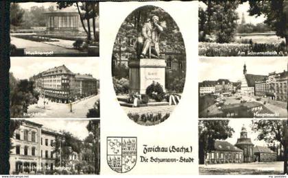 70082894 Zwickau Sachsen Zwickau Tempel Markt Teich Museum x 1950 Zwickau