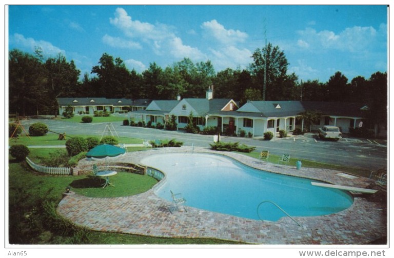 Allendale SC South Carolina, Town &amp; Country Motel, Lodging, Auto, c1950s Vintage Postcard