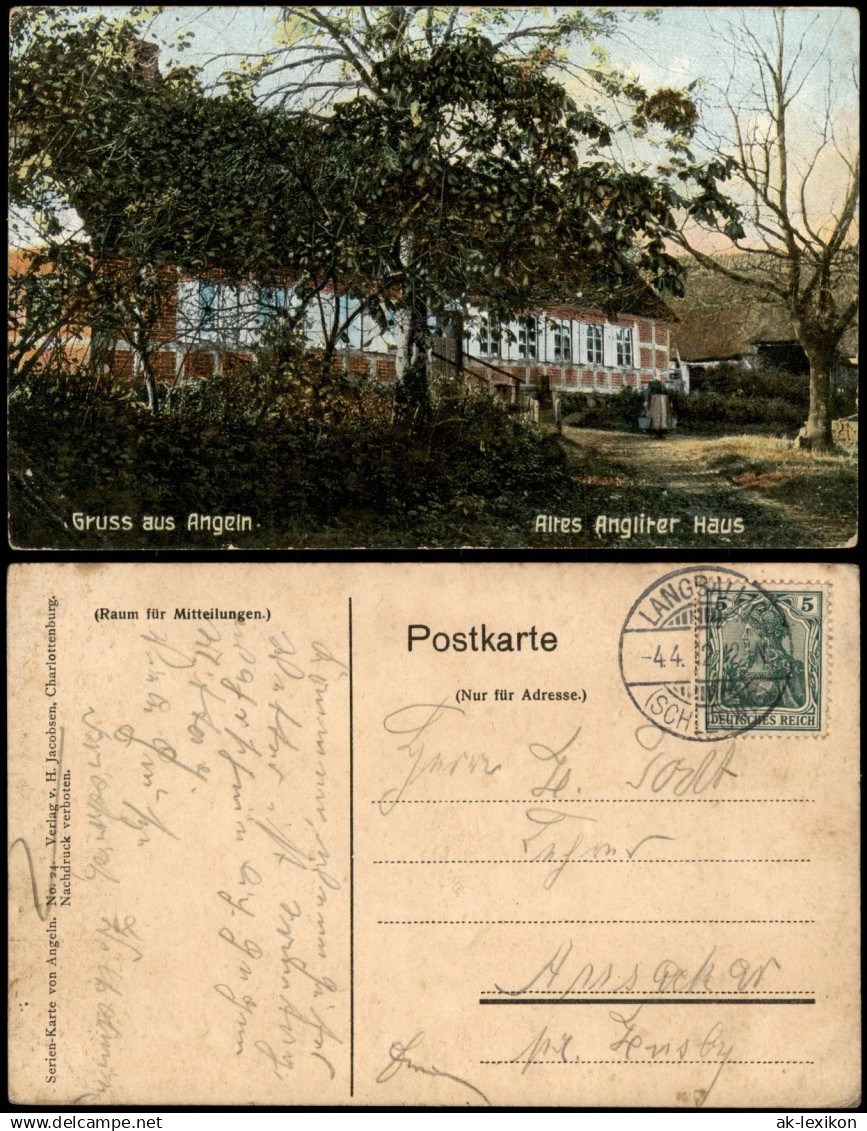 _allgemein Schleswig Holstein Gruss aus Angeln- Altes Angliter Haus 1912