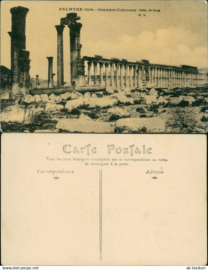 _Allgemein Syrien Palmyre Syrie Grandes Colonnes 1500m de long 1911