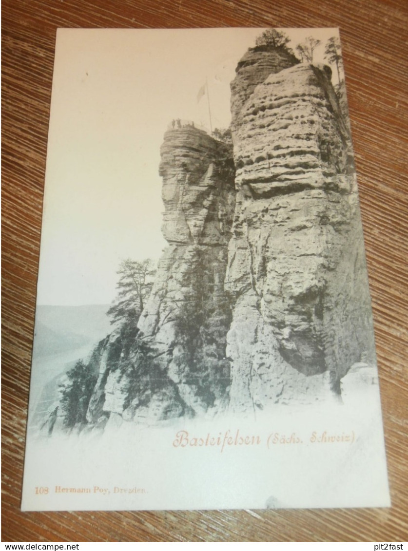 alte AK -  Bastei , 1900 , Basteifelsen , Wehlen , Ansichtskarte !!