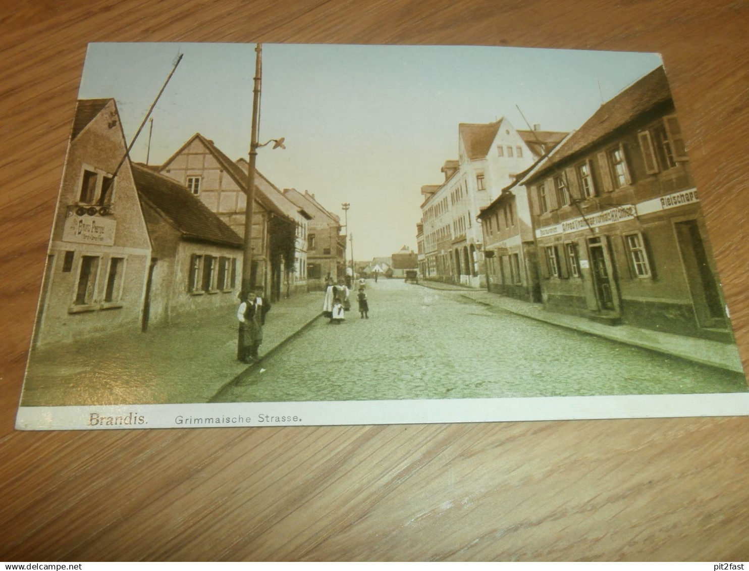 alte AK - Brandis , 1915 , Grimmaische Strasse , Ansichtskarte !!