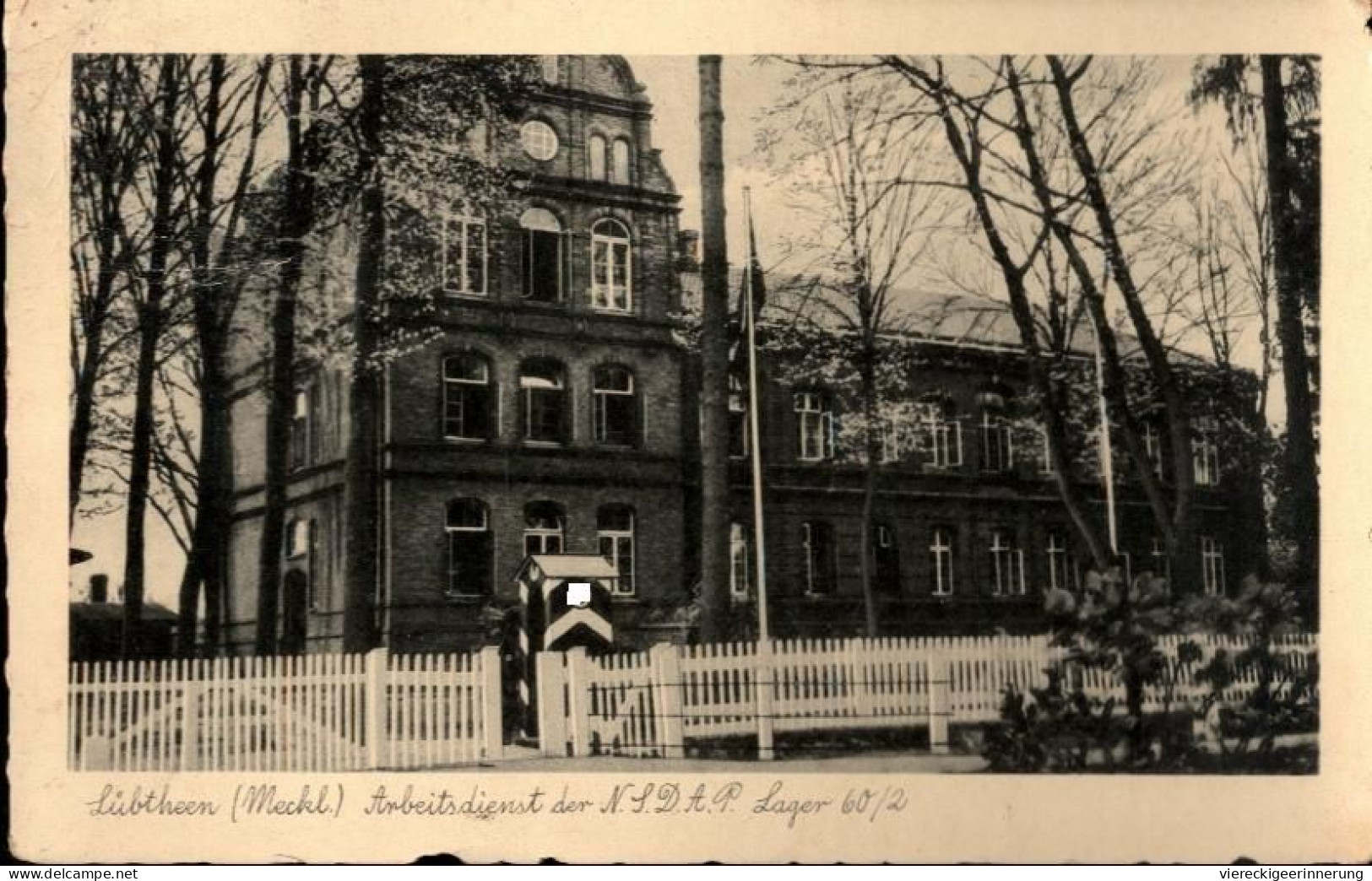 ! alte Ansichtskarte Lübtheen in Mecklenburg, Arbeitsdienstlager 60/2, 1935