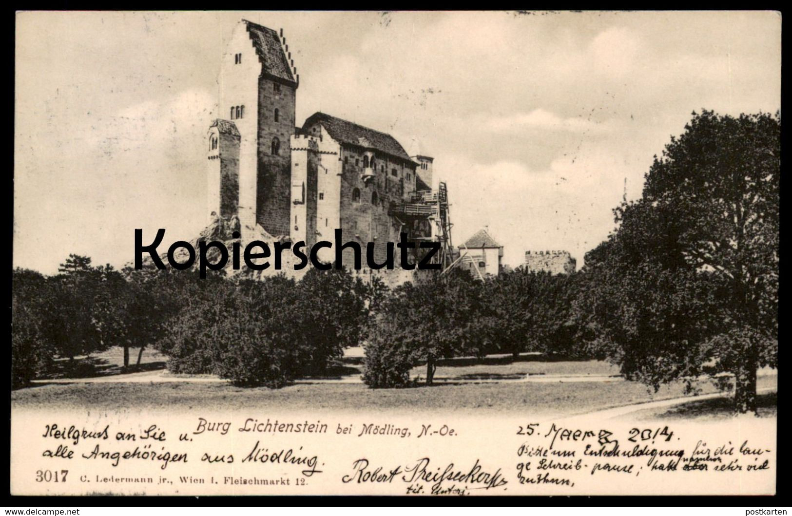 ALTE POSTKARTE BURG LICHTENSTEIN LIECHTENSTEIN BEI MÖDLING MARIA ENZERSDORF 1901 NIEDERÖSTERREICH Ansichtskarte postcard