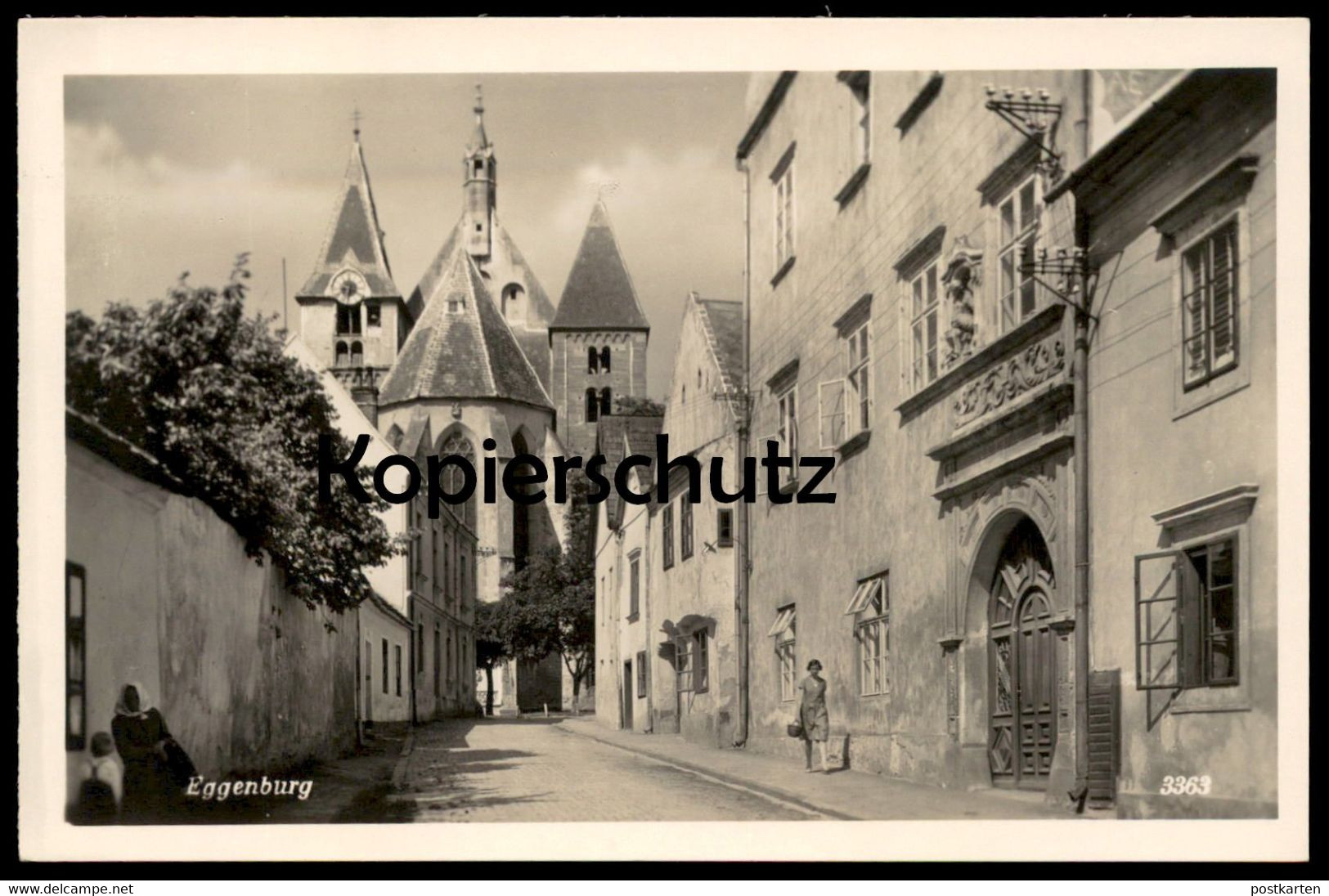 ALTE POSTKARTE EGGENBURG BLICK AUF KIRCHE Niederösterreich N.Ö. Austria Autriche Österreich cpa postcard Ansichtskarte