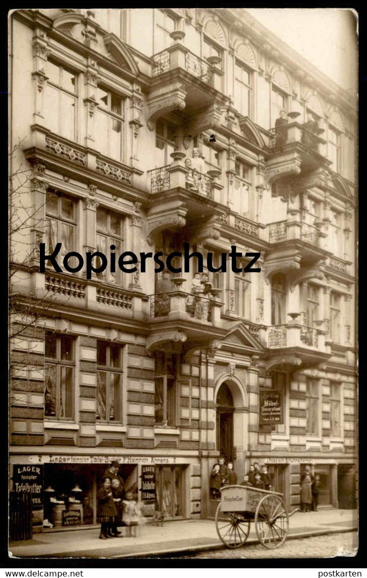 ALTE POSTKARTE HAMBURG VON-DER-TANN-STRASSE 7 SCHUHMACHER POSPIECH LAGER TAFELBUTTER F. HEINRICH AHRENS Foto photo AK