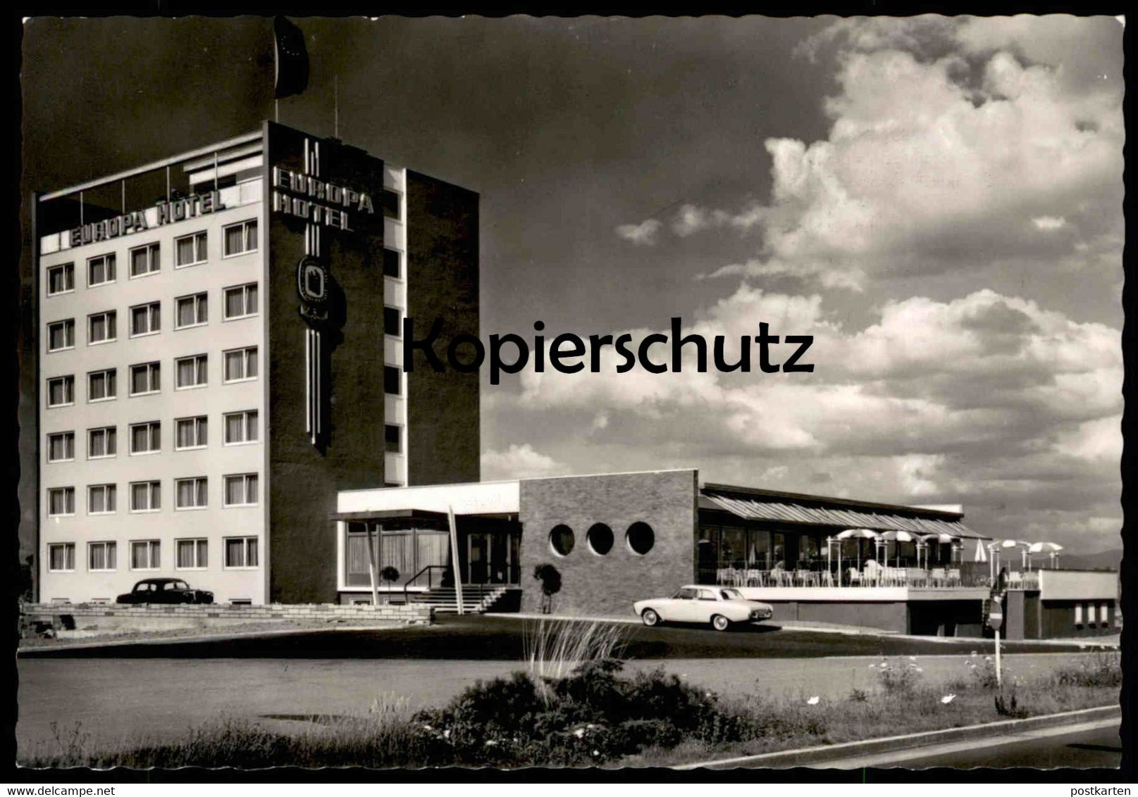 ALTE POSTKARTE KEHL EUROPA HOTEL ERSTKLASSHOTEL MIT 80 BETTEN & EIGENER KONDITOREI Europahotel Ansichtskarte postcard