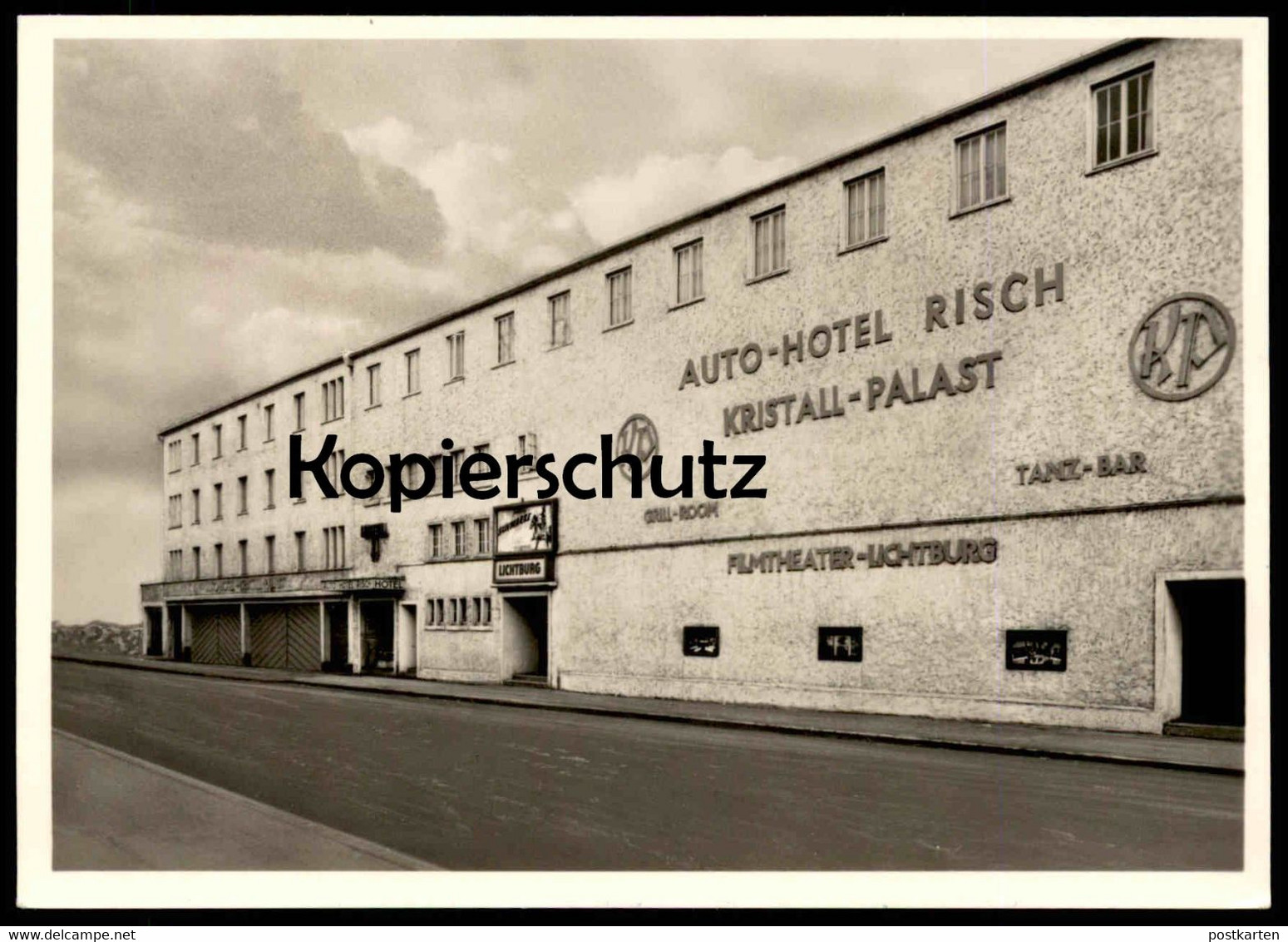 ALTE POSTKARTE OSNABRÜCK AUTO HOTEL RISCH KRISTALL-PALAST FILMTHEATER LICHTBURG GRILL-ROCK TANZ-BAR Kino cinema ciné cpa