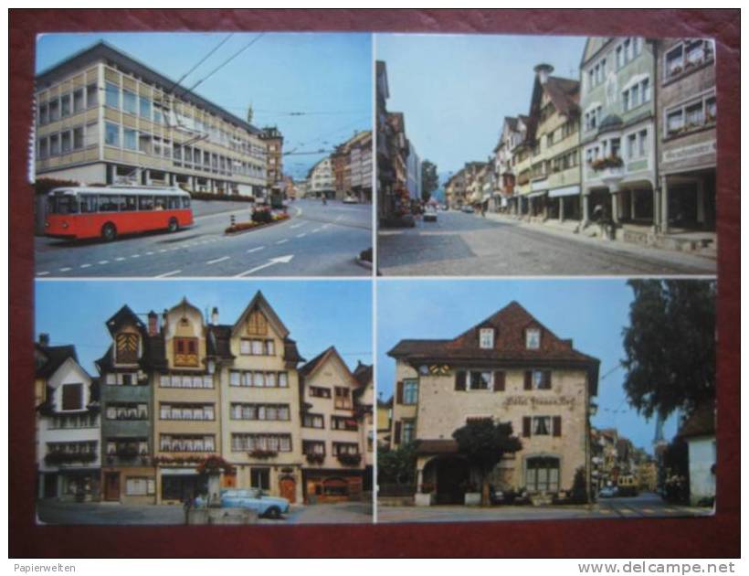 Altstätten (SG) - Mehrbildkarte / O-Bus, Hotel Frauen Hof