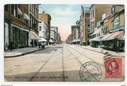 Amérique main street looking  north ,Bridgeport conn