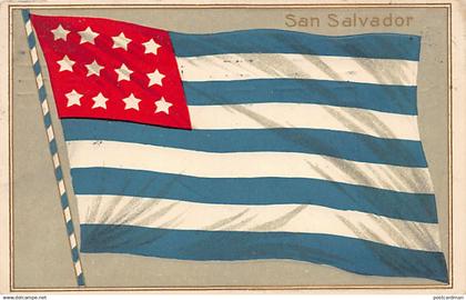 El Salvador - SAN SALVADOR - Bandera nacional - Ed. H. Guggenheil & Co.