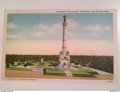 Soldiers and Sailors Monument. Des Moines. Iowa. AK.