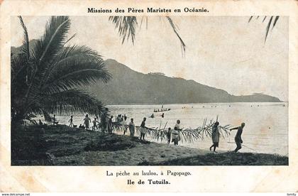 samoa cpa ile de tutuila peche au lauloa à pagopago pecheur missions des peres maristes en oceanie