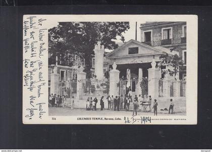 Cuba PPC Columbus Temple Havana 1904