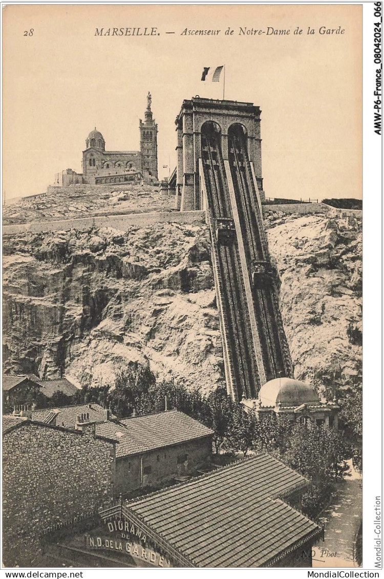 AMWP6-0455-13 - MARSEILLE - ascenseur de notre-dame de la garde