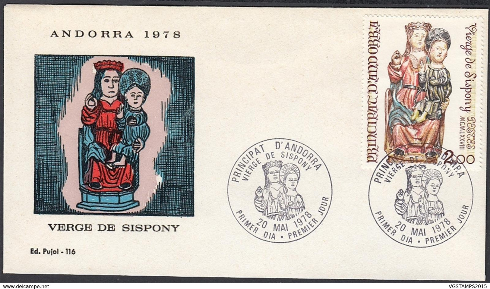 Andorre 1978-Andorre Française-  FDC. Yvert  Nº 271. Theme: Sculpture......................  (EB) DC-9998