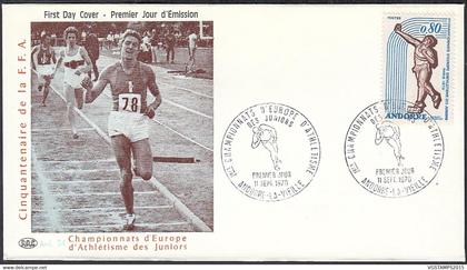 Andorre 1970-Andorre Française-  FDC. Yvert  Nº 205. Theme: Esports: Athlétisme .............  (EB) DC-9996