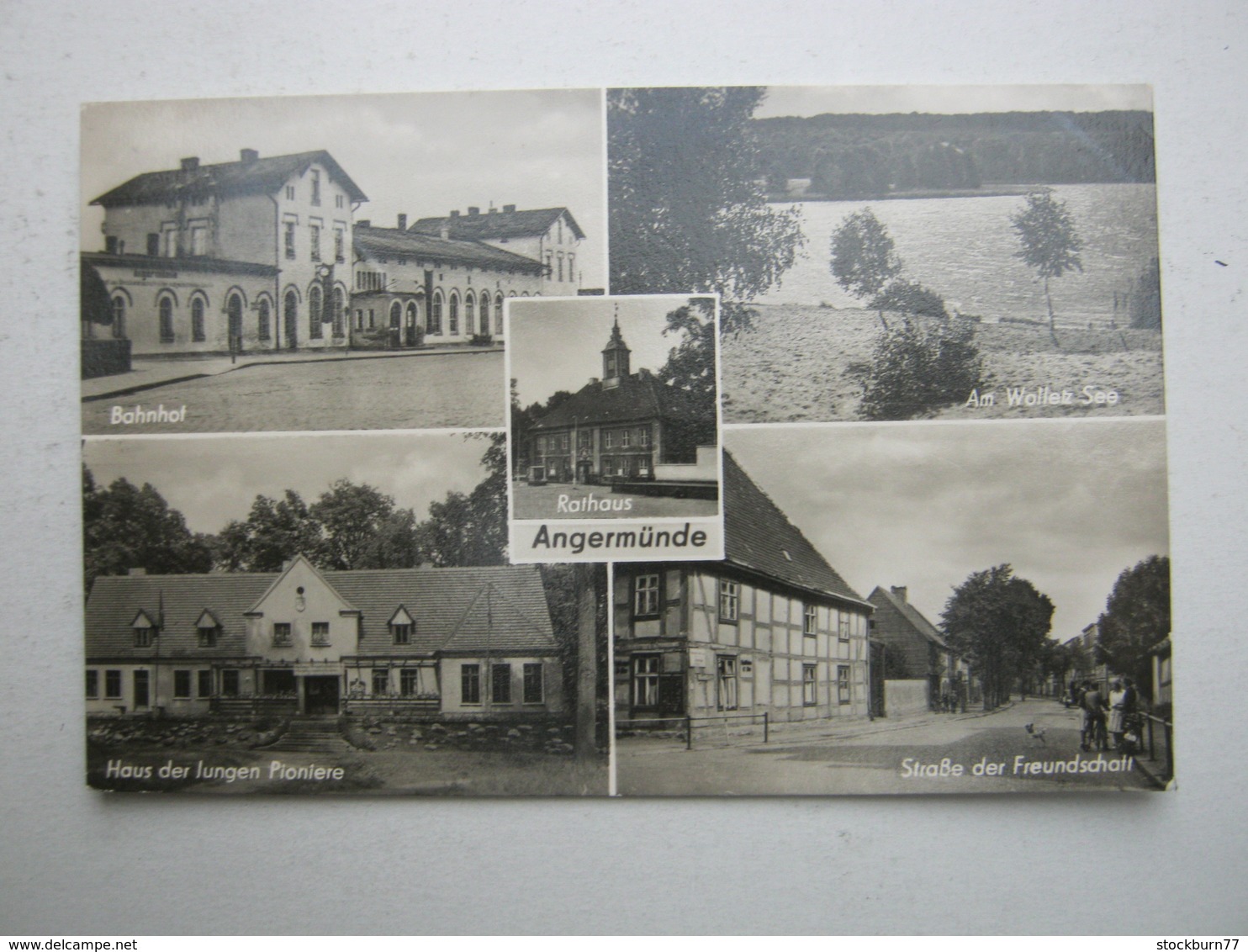 ANGERMÜNDE , Bahnhof , Karte 1962