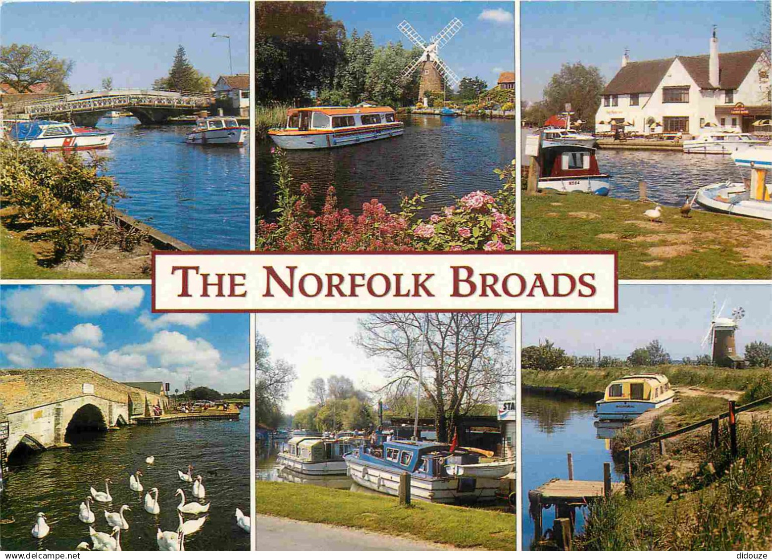 Angleterre - The Norfolk Broads - Multivues - Bateaux - Moulin à vent - Norfolk - England - Royaume Uni - UK - United Ki