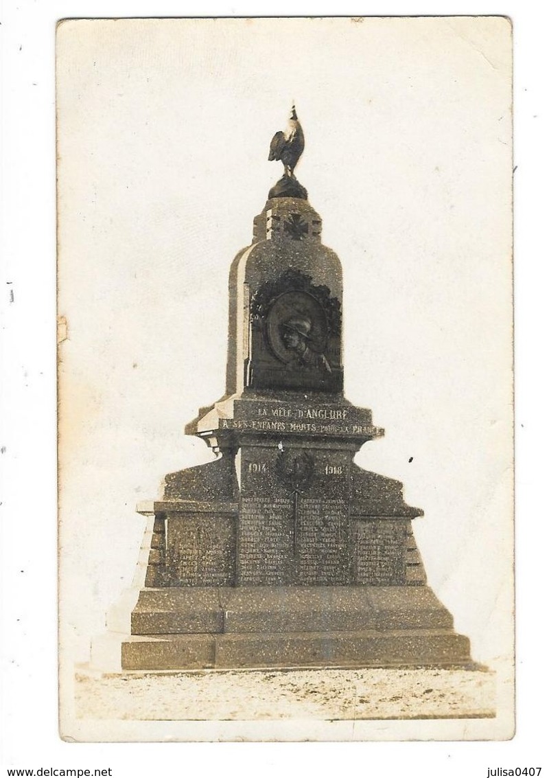 ANGLURE (51) carte photo monument aux morts guerre 1914-18