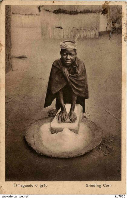 Angola - Grinding Corn