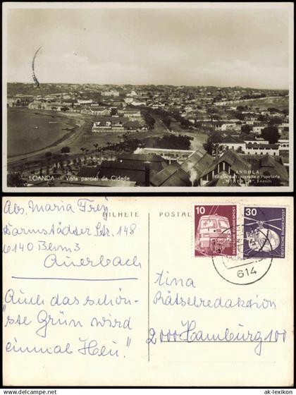 Postcard Luanda Vista parcial da Cidade 1954  Loanda Angola