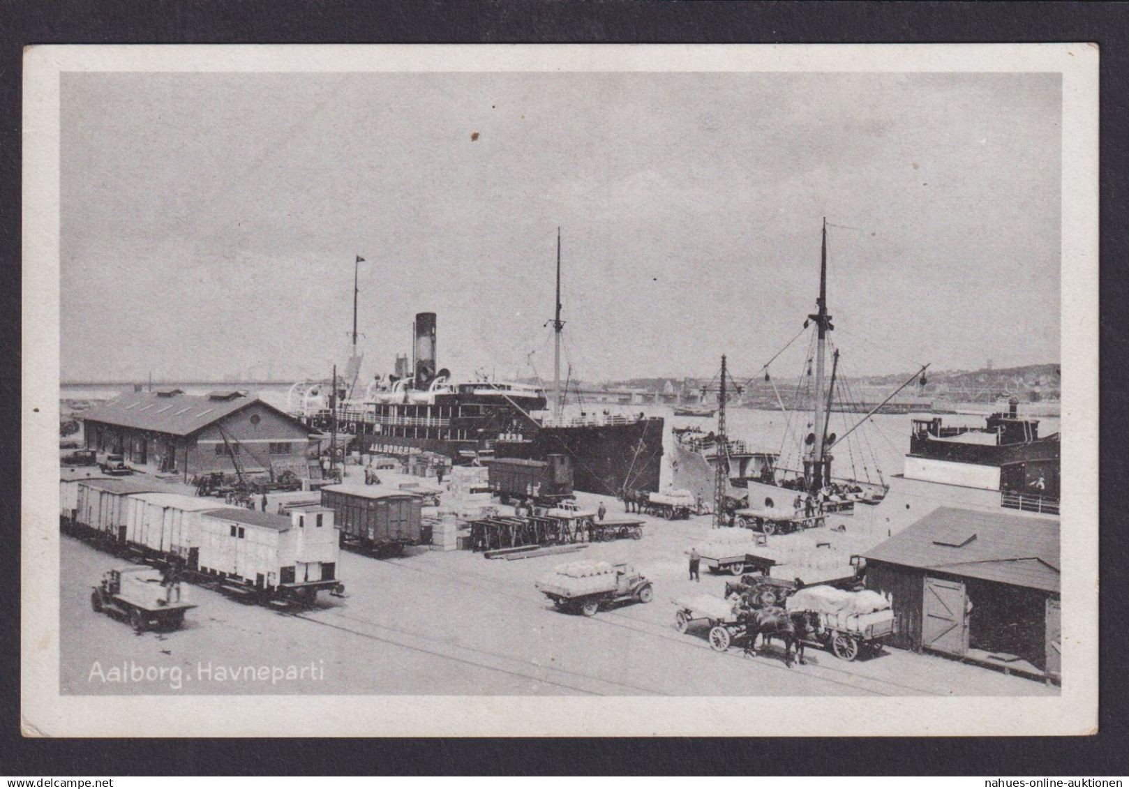 Ansichtskarte Aalborg Dänemark Hafen Schiffahrt