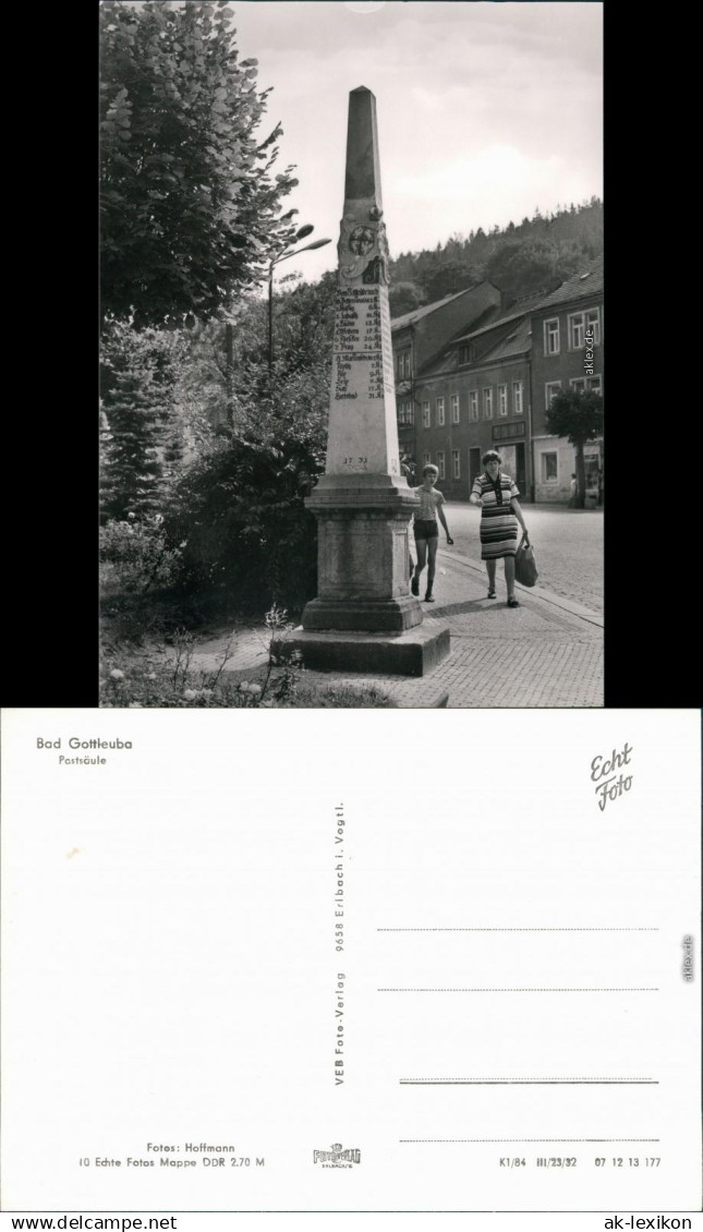 Ansichtskarte Bad Gottleuba-Bad Gottleuba-Berggießhübel Postsäule 1984