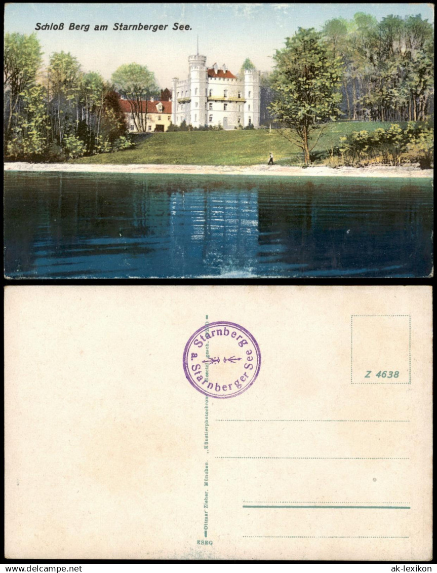 Ansichtskarte Berg (Starnbergersee) Schloss Berg 1912